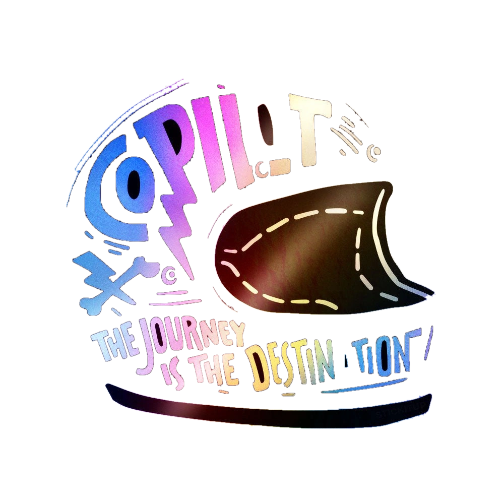 The Journey Not The Destination Holographic Stickers